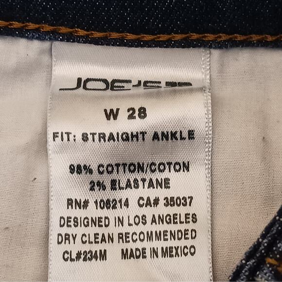 Joe’s Jeans Womens 28 Blue Straight Leg Ankle Mid Rise Stretch Denim Mardi Wash - Picture 8 of 13